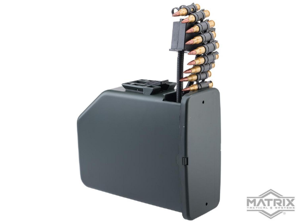 Matrix Battle Axe 6000BB Auto Winding & Sound Control Electric Drum Şarjör M249 Airsoft AEG SAW UYUMLU YEŞİL