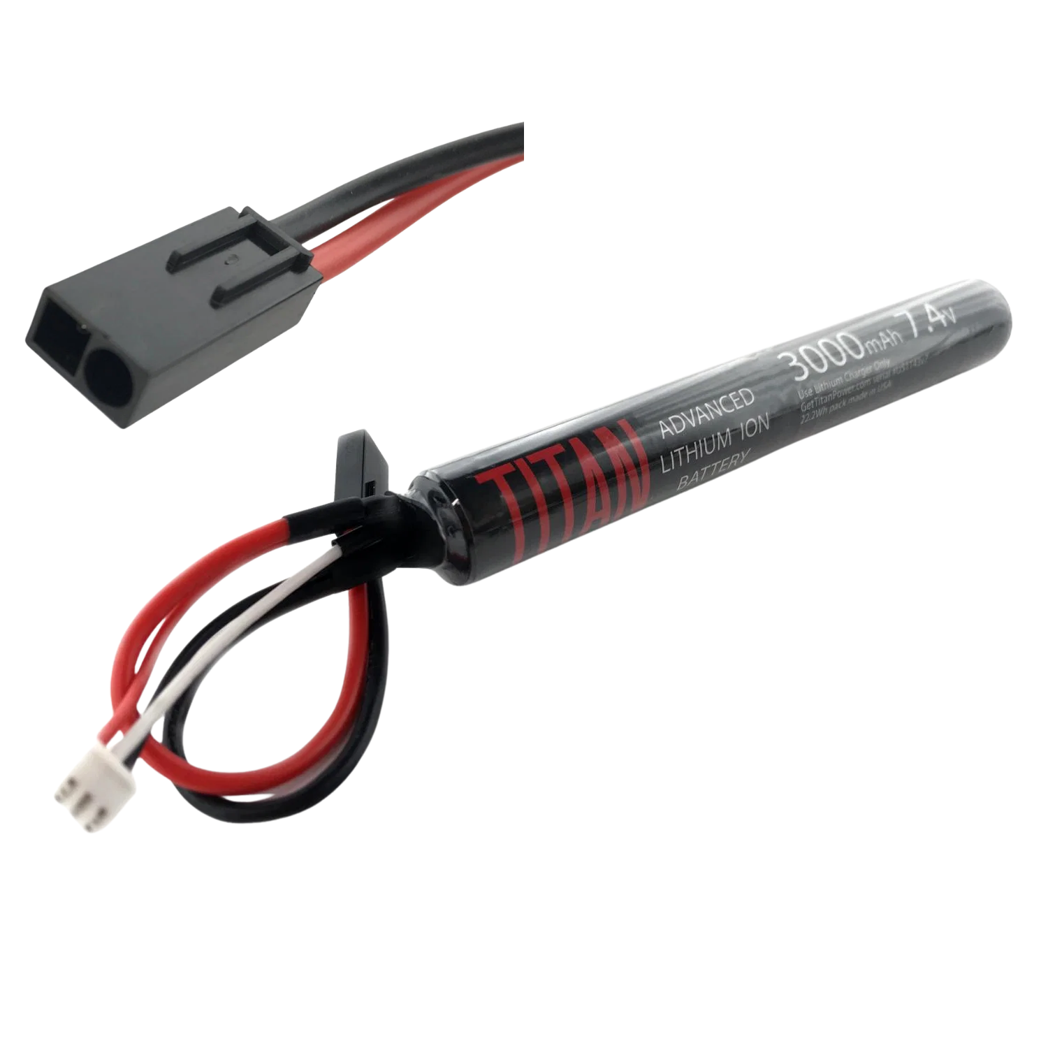 Titan 3000mAh 7.4v STICK TAMIYA Airsoft Li Ion ÇUBUK Pil - 1143