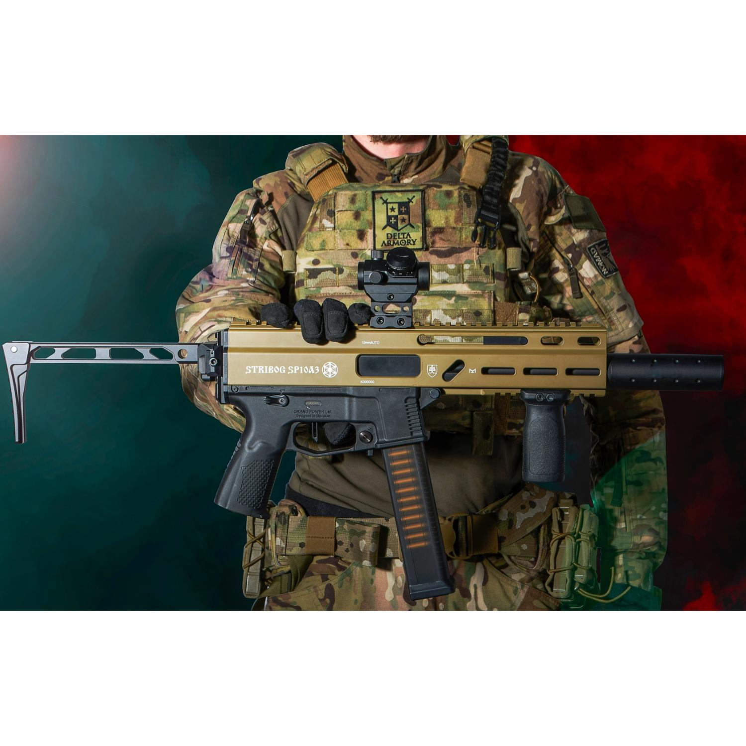 Delta Armory STRIBOG SP10A3 Tan UPGRADE Charlie Airsoft Tufek