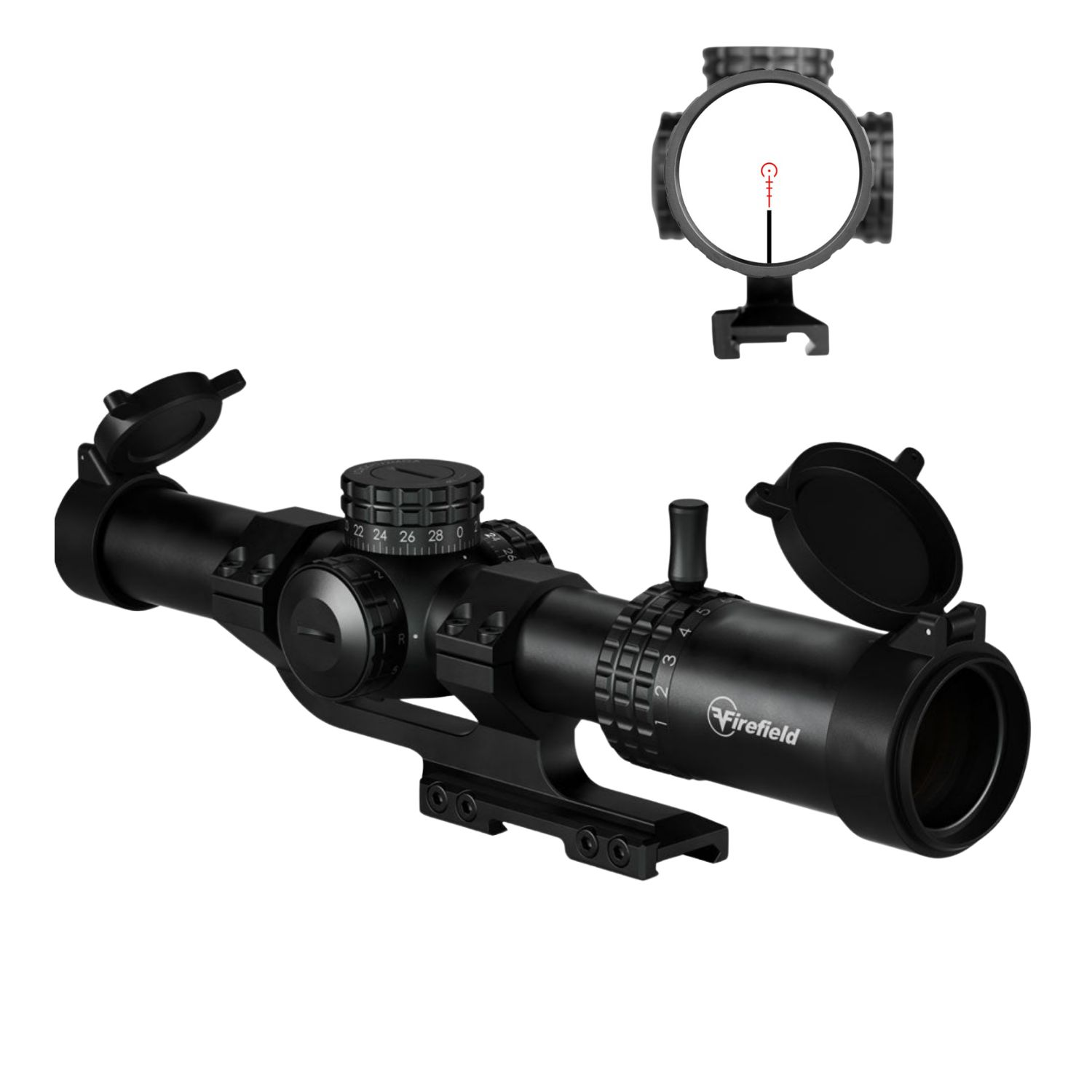 Firefield RapidStrike 1-10x24 SFP Tüfek Dürbünü (HoneyComb+Ayak+Kapak SET) FF13075
