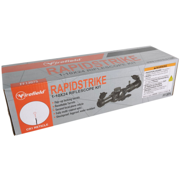 Firefield RapidStrike 1-10x24 SFP Tüfek Dürbünü (HoneyComb+Ayak+Kapak SET) FF13075