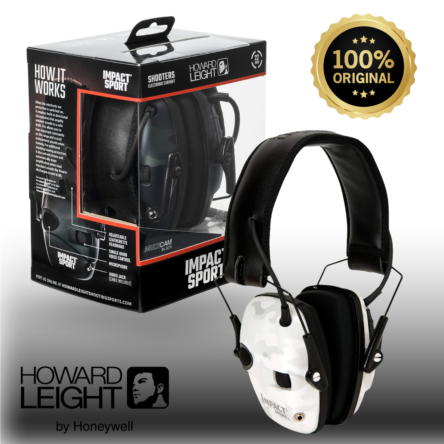Howard Leight by Honeywell Impact Sport Sound (Elektronik Atış Kulaklığı) MultiCam Alpine