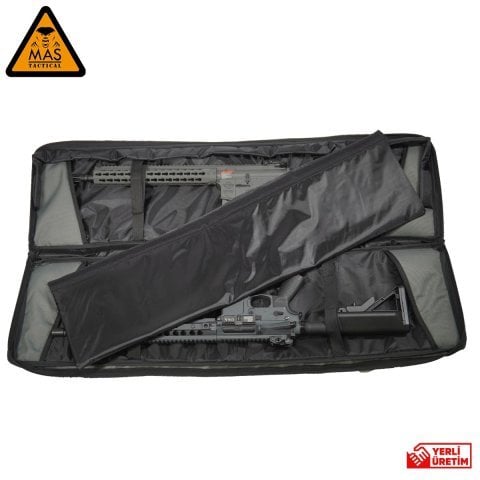 Tüfek Çantası 3 Göz İmp.Kumaş Gri