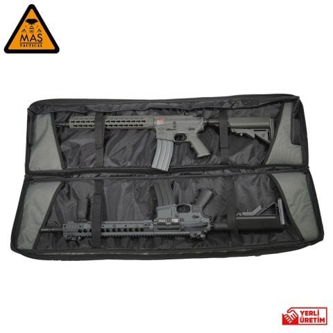 Tüfek Çantası 3 Göz İmp.Kumaş Gri