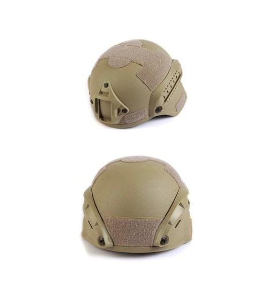 SS Tactical Airsoft Kompozit Başlık Koruyucu Kask Miğfer - Bej Renk