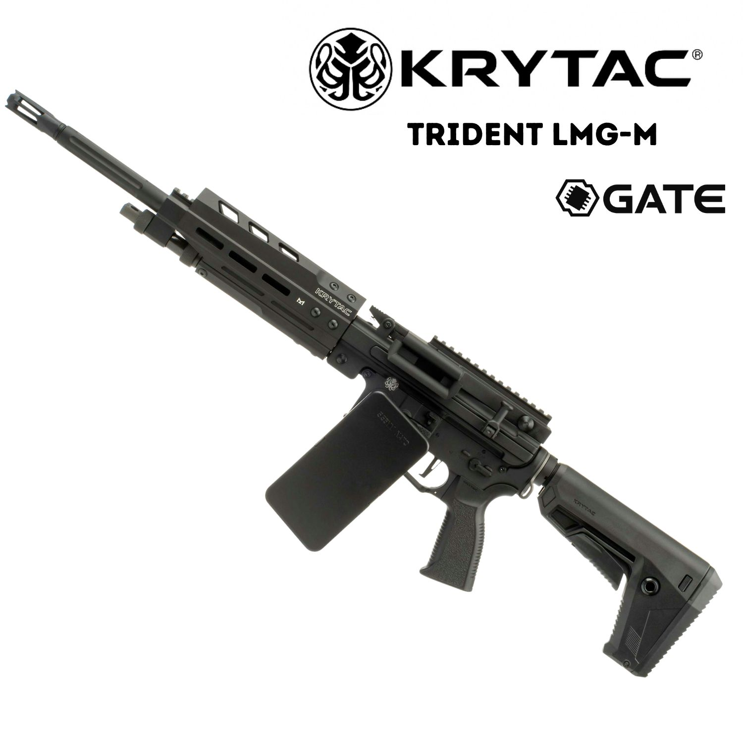 KRYTAC Trident LMG-M GATE Enhanced M-Lok Siyah AEG Airsoft Tüfek