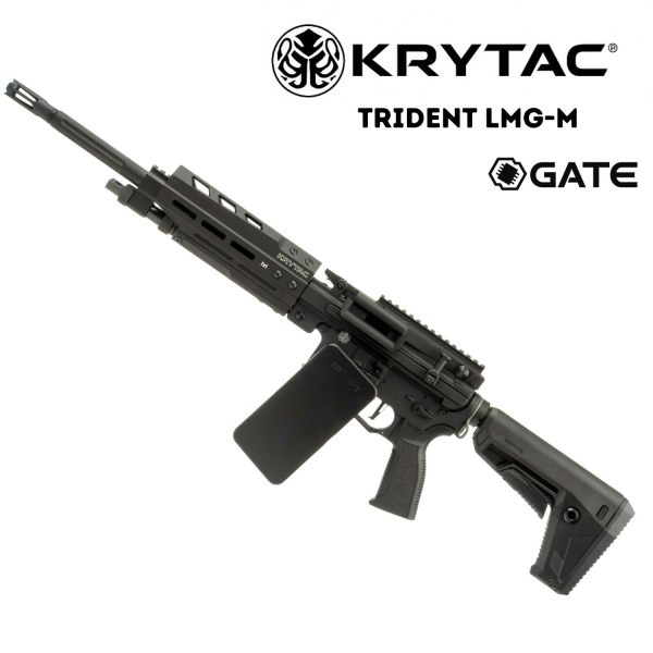 KRYTAC Trident LMG-M GATE Enhanced AEG LMG M-LOK Airsoft Tüfek SIYAH