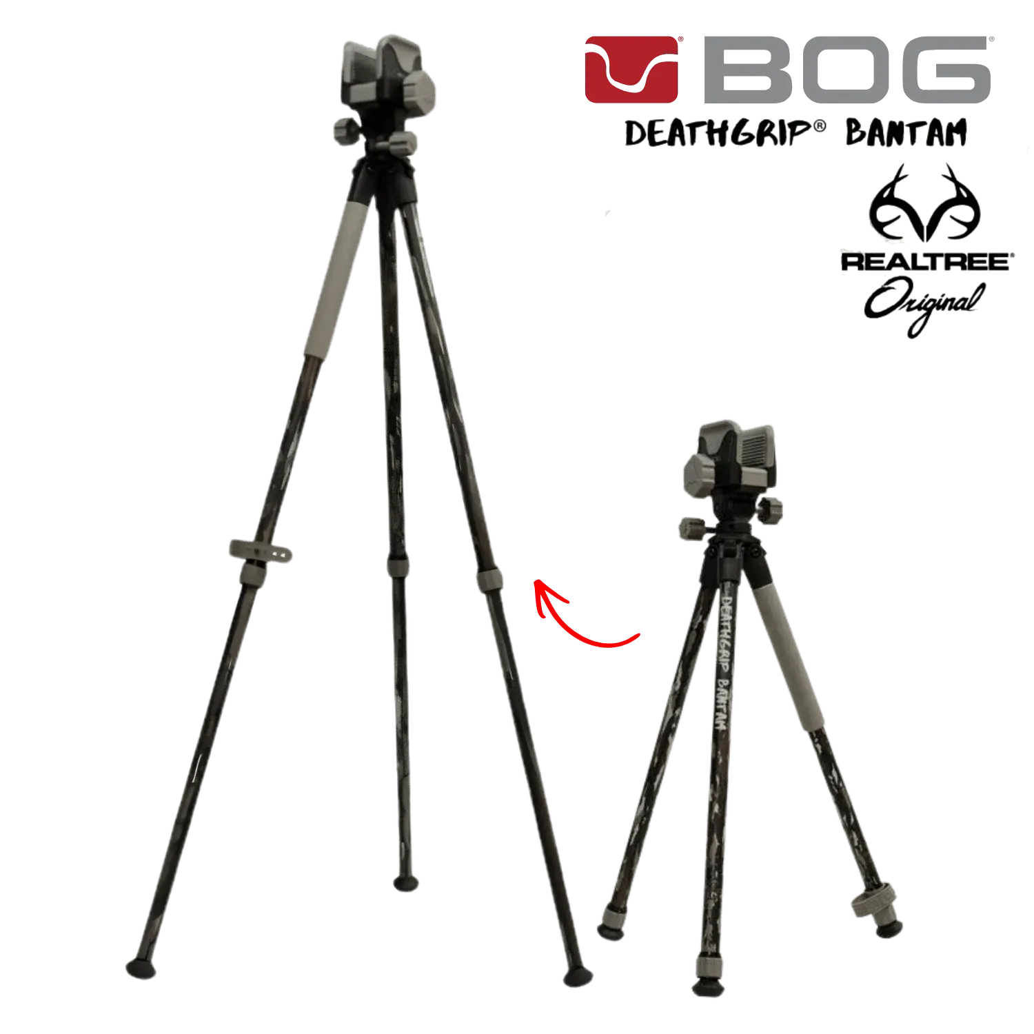 BOG DeathGrip® Bantam - Realtree Original Atış Tripodu  (51-107cm) 1237508