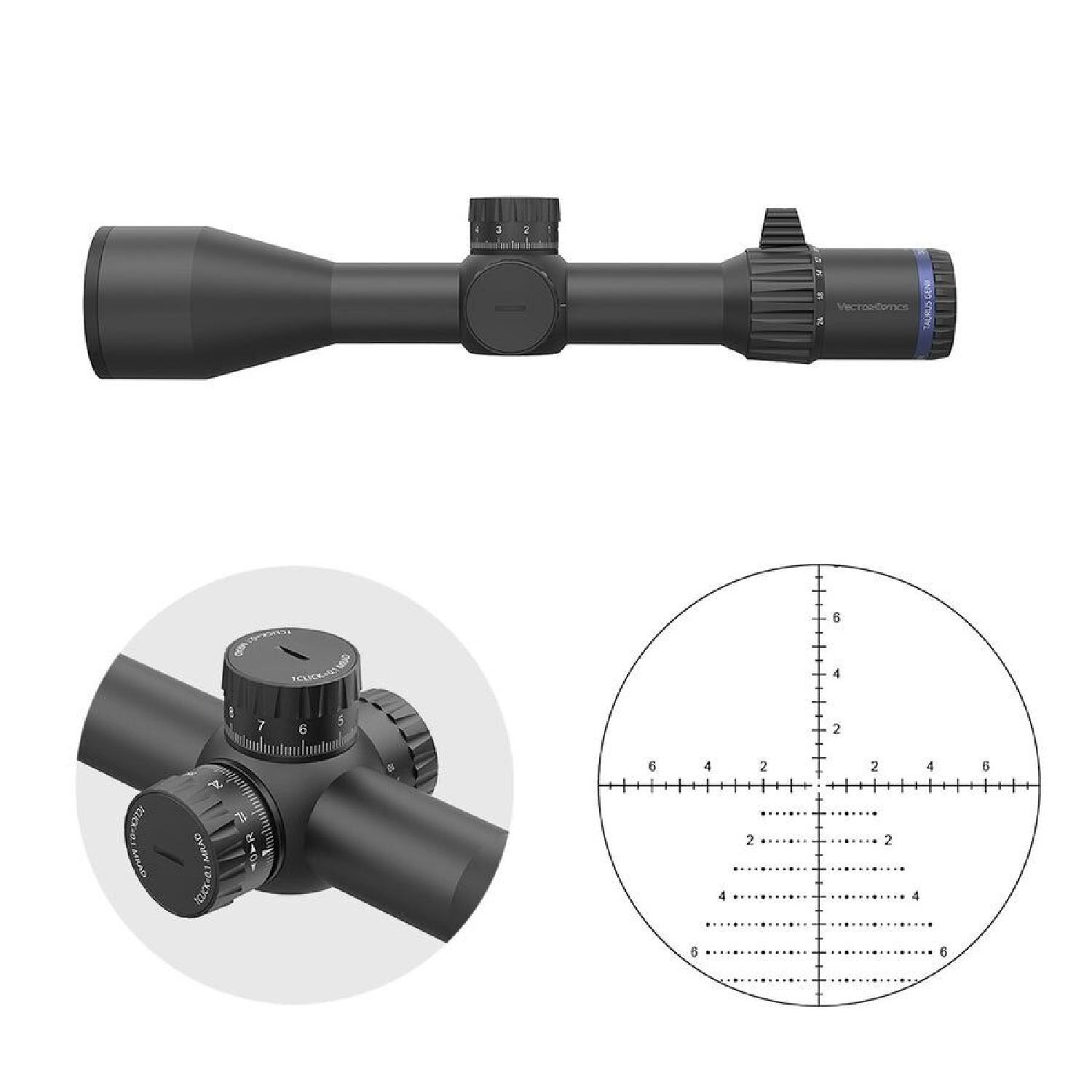 Vector Optics TAURUS GENII 34MM 3-24X56 ED FFP Tüfek Dürbünü SCFF-33