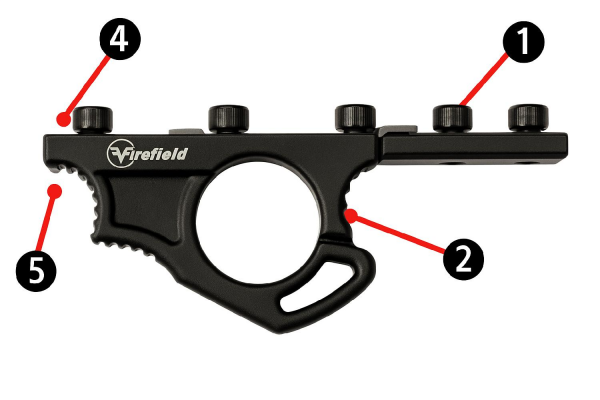 Firefield Rival-XL Keymod Foregrip TUTACAK (FF35007)