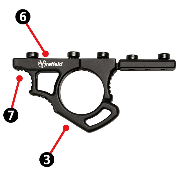 Firefield Rival-XL Keymod Foregrip TUTACAK (FF35007)