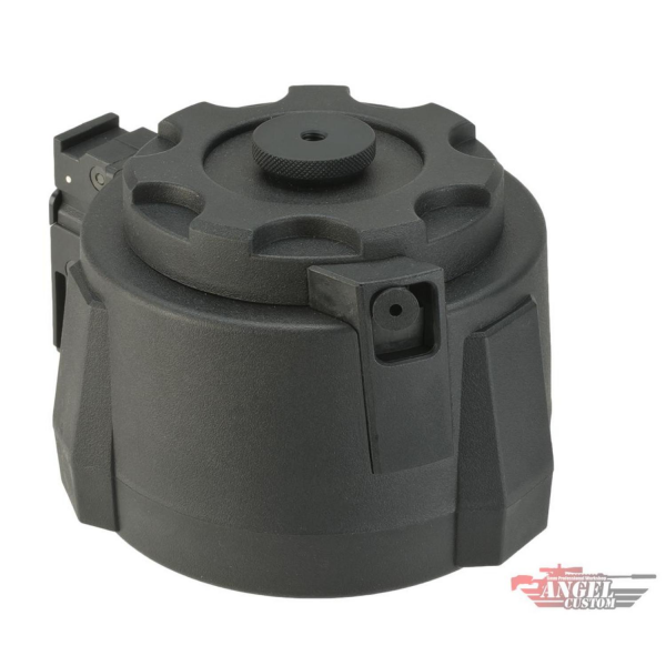 Angel Custom 1500BB Firestorm Airsoft AEG Drum Flashmag (AK Uyumlu / Siyah)