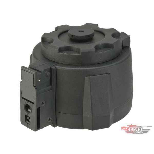 Angel Custom 1500BB Firestorm Airsoft AEG Drum Flashmag (AK Uyumlu / Siyah)
