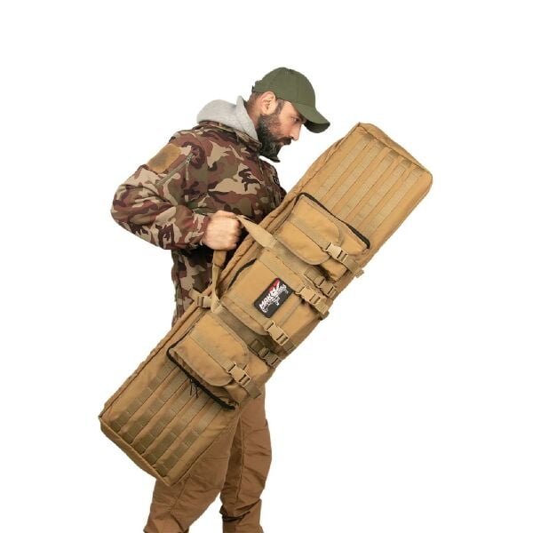 MAK87 Tactical Point Çift Tüfek Taşıma Çantası Standart Tan 110 cm