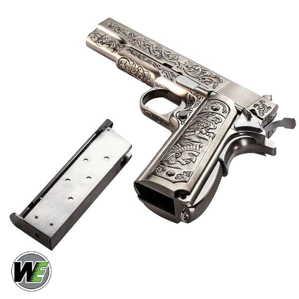 WE Colt 1911 Etched Gravür İşlemeli GBB Airsoft Tabanca