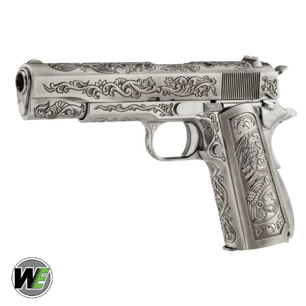 WE Colt 1911 Etched Gravür İşlemeli GBB Airsoft Tabanca