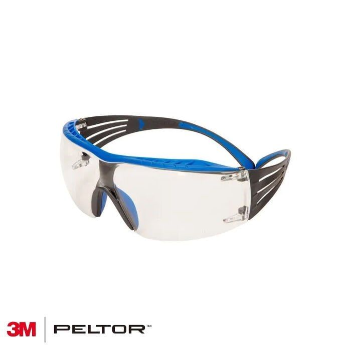 3M™ Peltor™ SecureFit™ 400 Blu Şeffaf Atış Gözlüğü