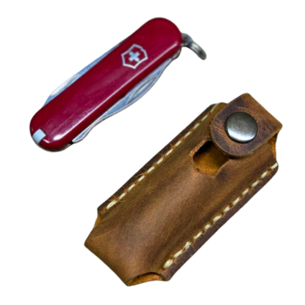 Victorinox Çakılar ile uyumlu El Yapımı Deri Kılıf, Camel