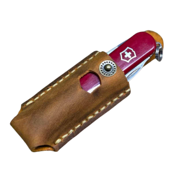 Victorinox Çakılar ile uyumlu El Yapımı Deri Kılıf, Camel