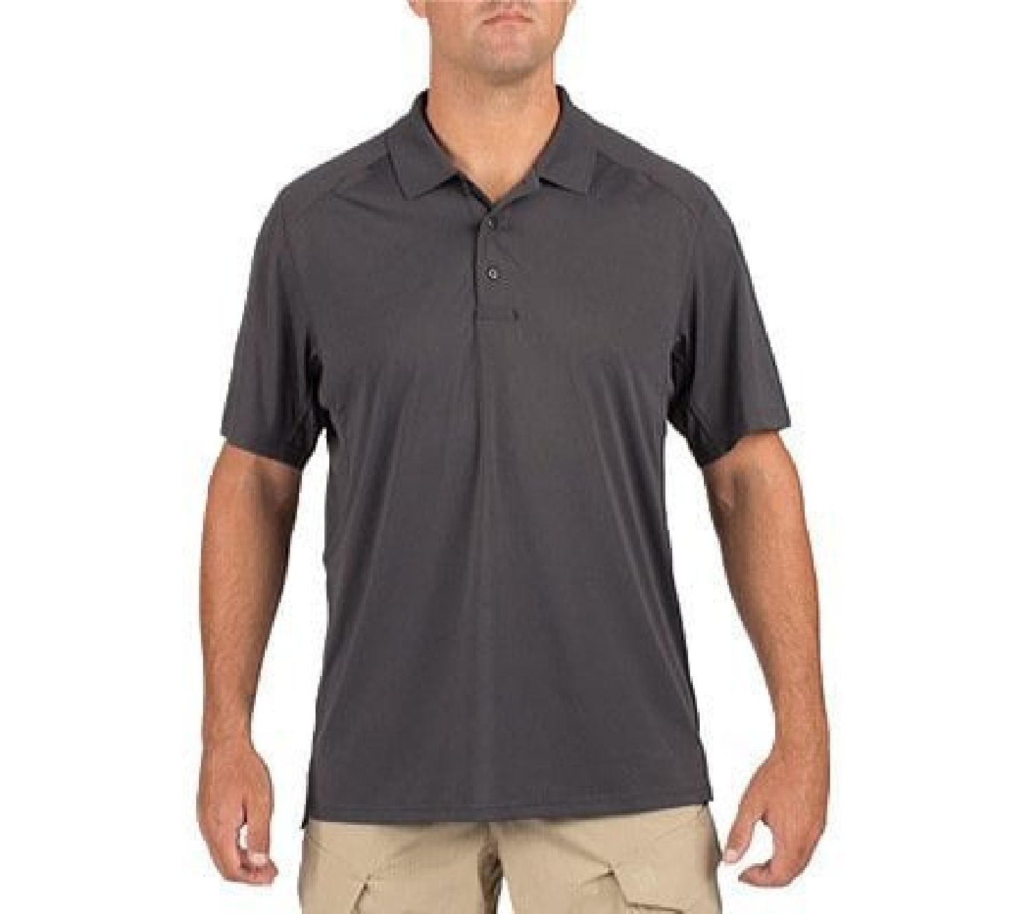 5.11 CHARCOAL S/S HELIOS POLO T-SHIRT L