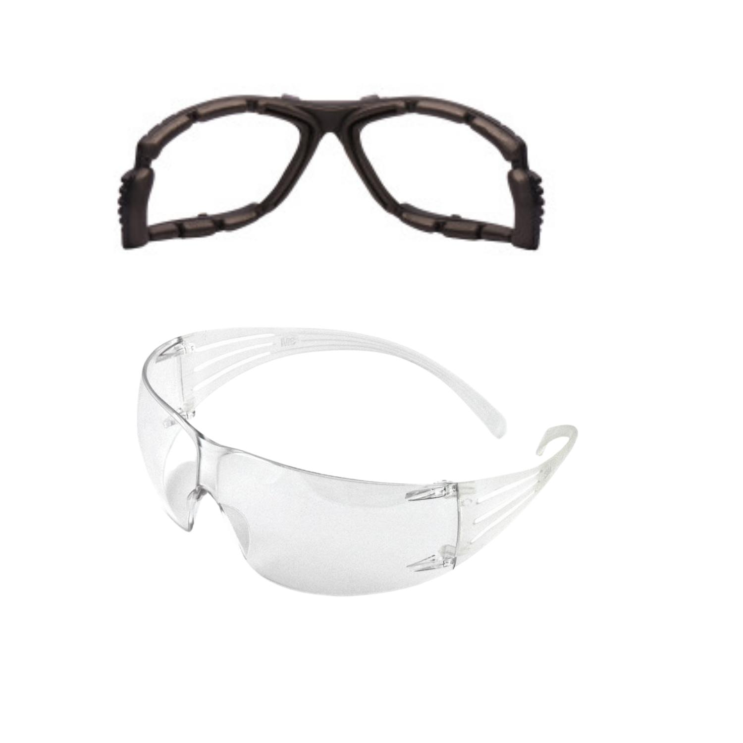 3M SecureFit SF201 + SF401P Kombine Koruyucu Gözlük Güvenlik Seti