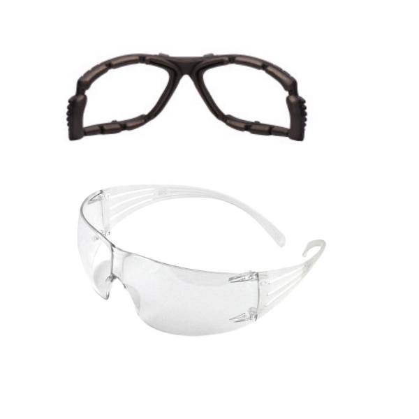 3M SecureFit SF201 + SF401P Kombine Koruyucu Gözlük Güvenlik Seti