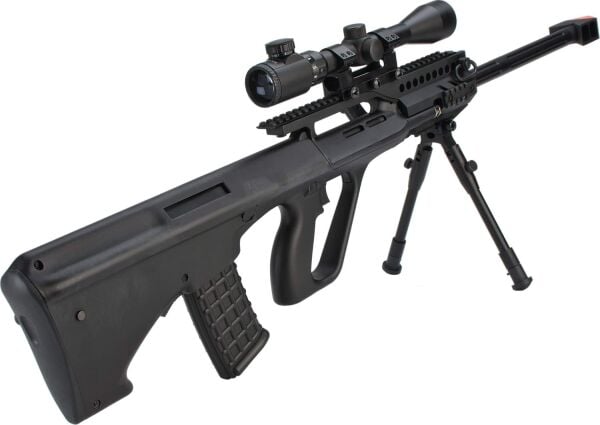 JG AUG AU-5G Anti-Tank Custom Airsoft AEG Tüfek Dürbün & Bipod Ayak SET Halınde JG-0446A