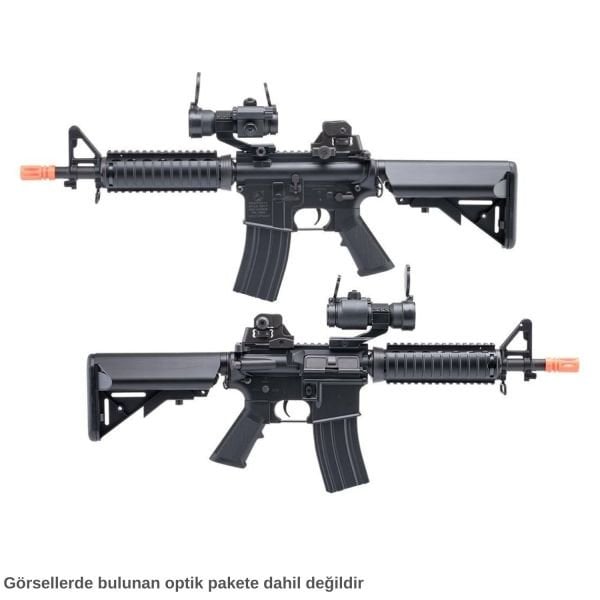 Colt Lisanslı M4 CQB-R SOPMOD SIYAH LiPo Ready Metal Gearbox Airsoft Tüfek CYMA OEM