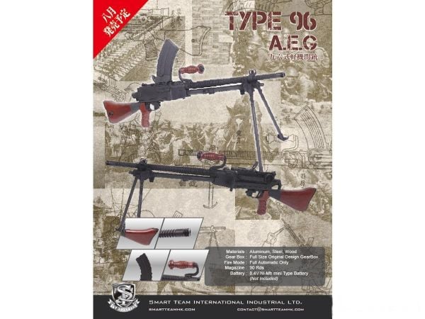 Golden Eagle Tip 96 Full Metal Tam Boy Hafif Makinalı Tüfek Airsoft AEG - AEG-ST-Type-96