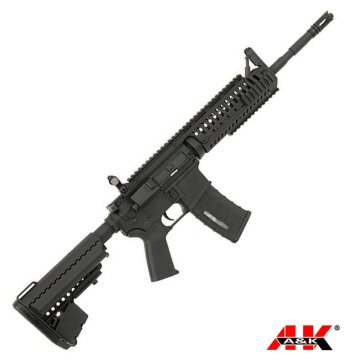 AK 13.5'' VLTOR Style CASV M4 Carbine AEG Airsoft Tüfek - Siyah