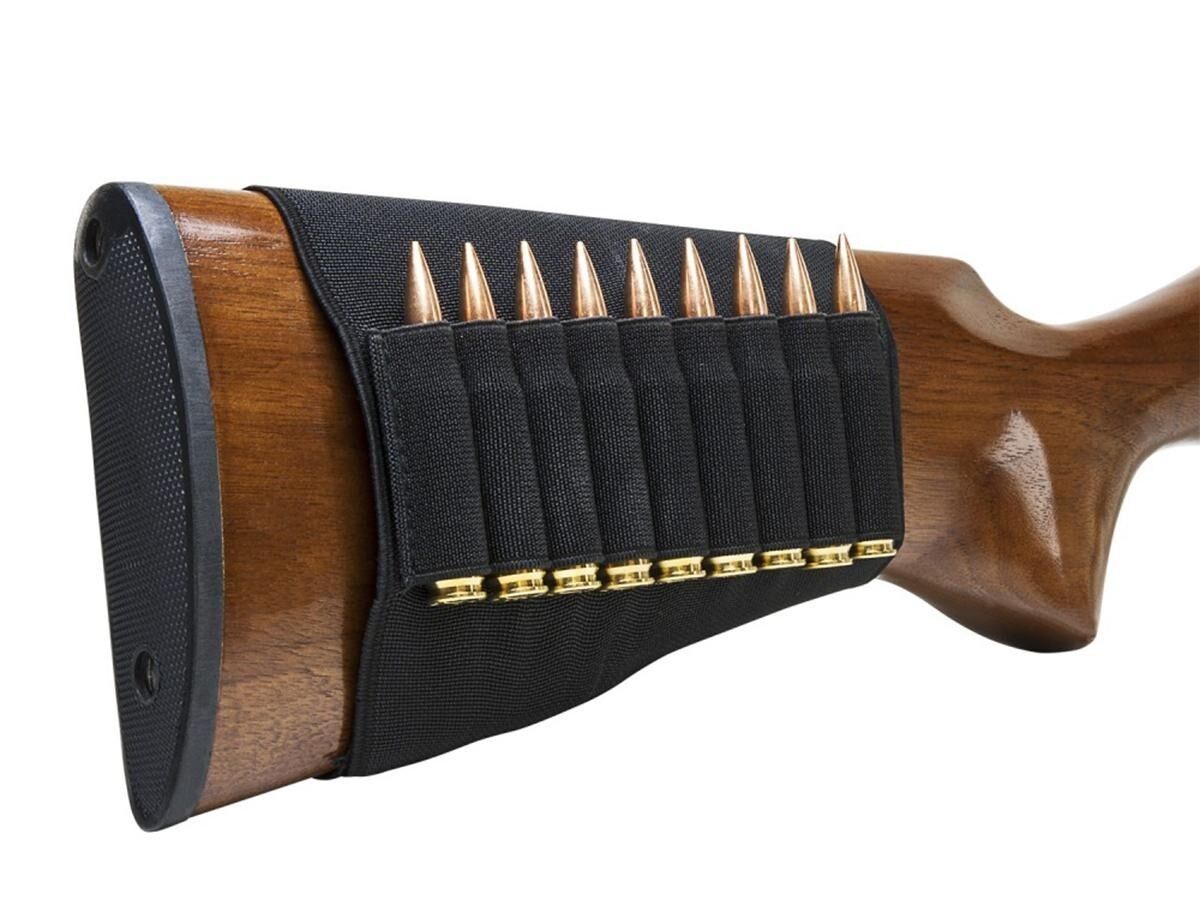 NcSTAR VISM Yivli Tüfek Dipçik Mermi Yuvası / Rifle Stock Cartridge Pouch (Black)