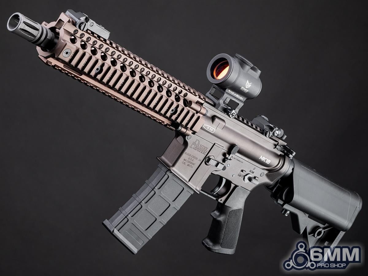 EMG GoldenEagle MK18 Gas Blowback Daniel Defense Lisanslı Airsoft Tüfek (Koyu Toprak Rengi) MC6593MT-FDE