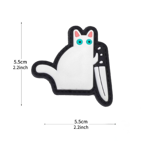 DA Velcro Patch Purrminator Beyaz DA-NAS-164