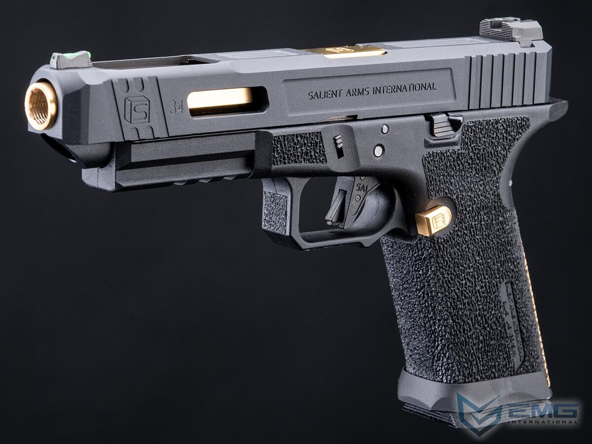 EMG Salient Arms International BLU GBB Airsoft Eğitim Tabancası (Siyah & Gold ) SA-TO0110