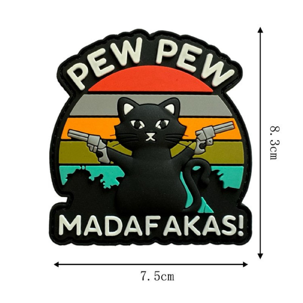 DA 3D PVC Patch PEW PEW MADAFAKAS GUNSLINGER KARAKEDI DA-NAS-142