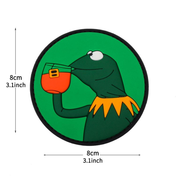 DA 3D PVC Patch Kurbağa Kermit Yeşil DA-NAS-122