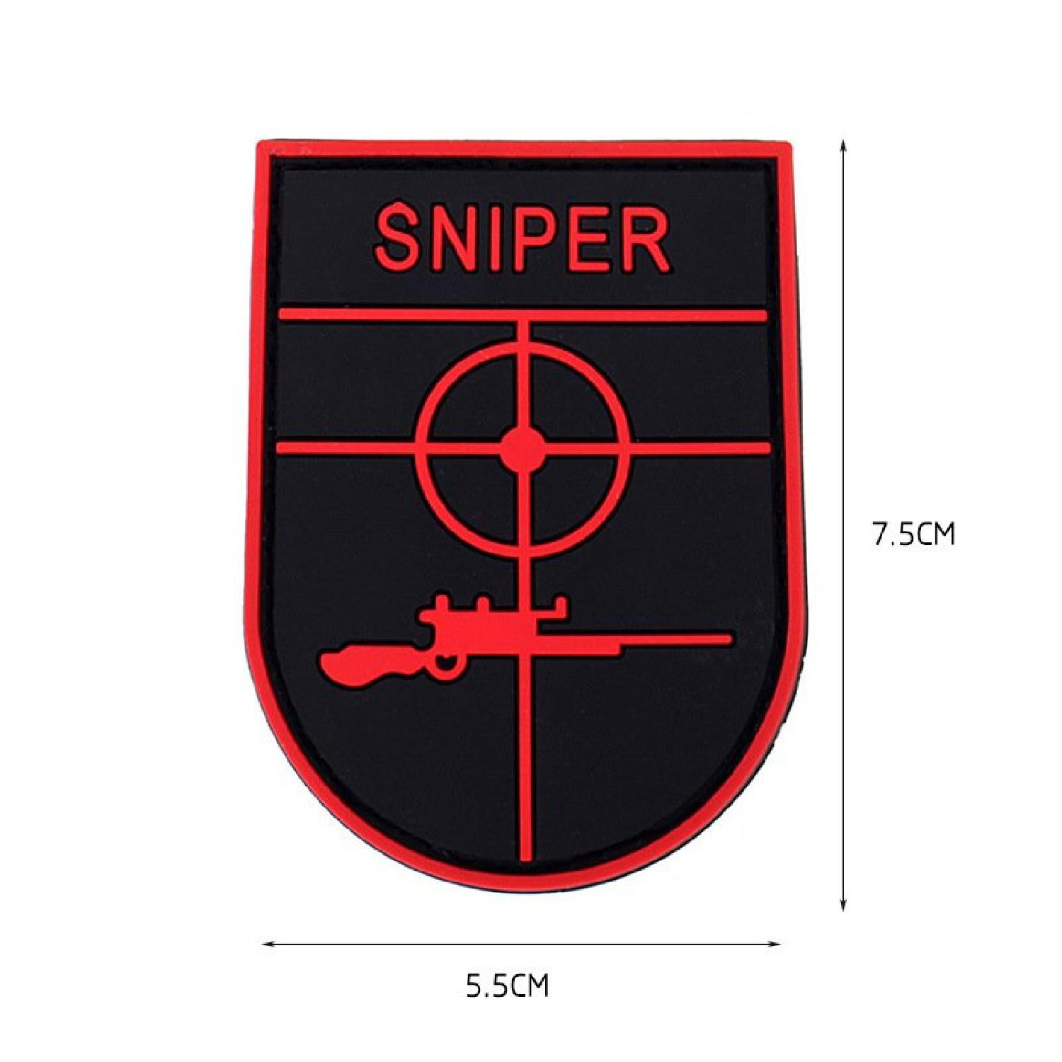 DA Velcro Patch Keskin Nişancı Kalkanı Kırmızı DA-NAS-349