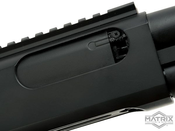 Matrix 3/6 Burst Firing Multi-Shot Gas Powered Airsoft Shotgun (Model: Tactical w/ Shell Caddie / Tan)