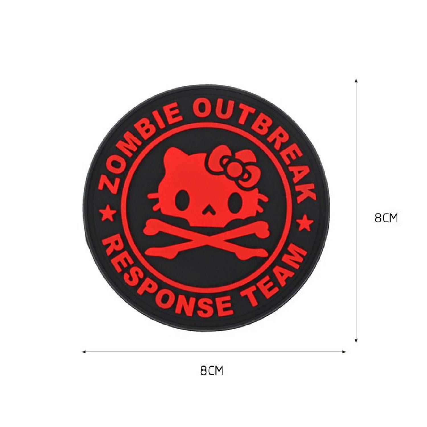DA 3D PVC Patch Hello Kitty ZOMBIE TEAM Kırmızı DA-NAS-345