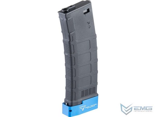 EMG TTI Lisanslı M4/M16 Serisi Airsoft AEG Tüfekler için 220BB Mid-Cap Şarjör, Extended Blue Baseplate