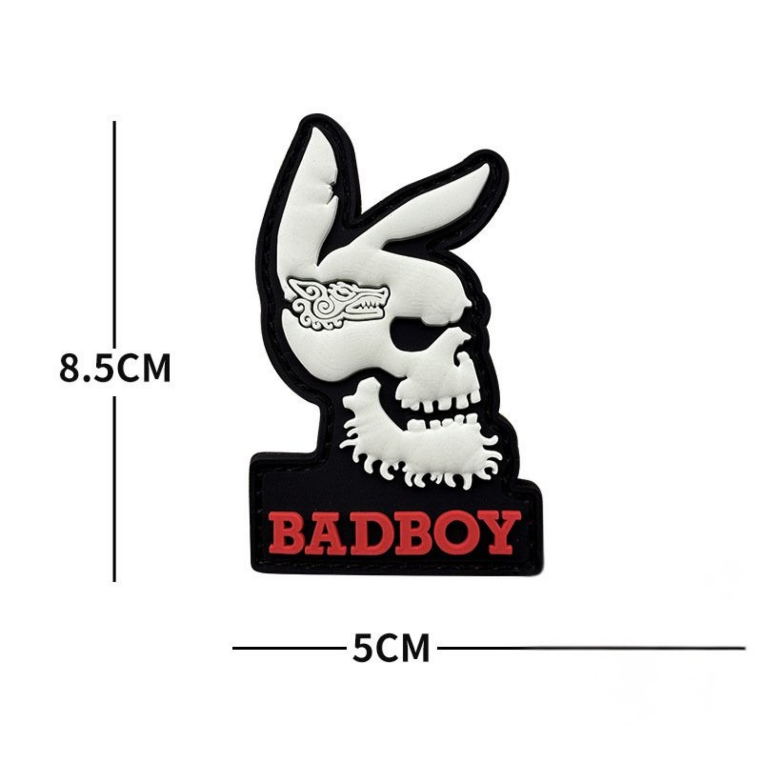 DA 3D PVC Patch BAD BOY VIKING  - Kırmızı DA-NAS-232