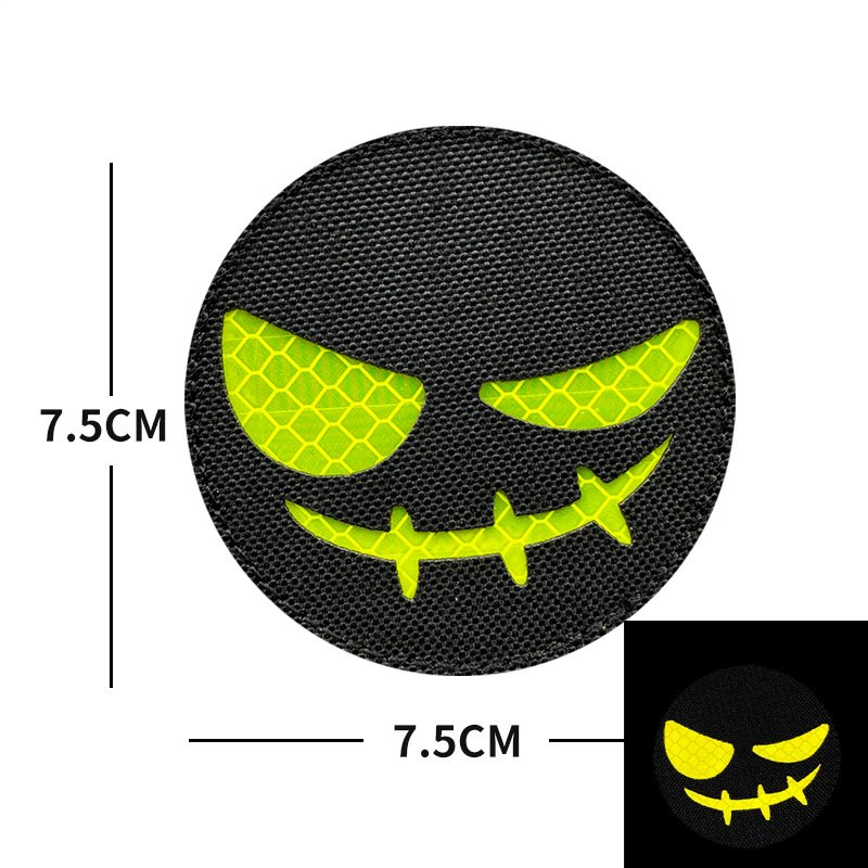 DA 3D PVC Patch GLOWGRIN FOSFORLU Siyah Yeşil DA-NAS-366