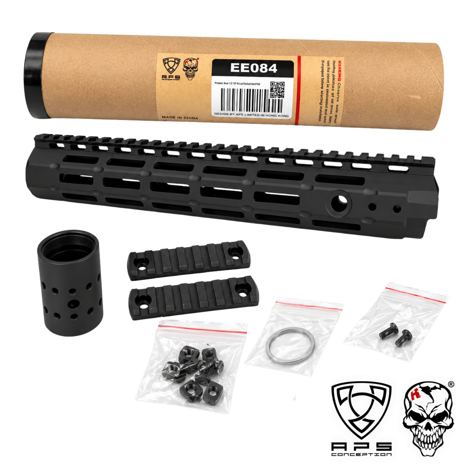 APS Evolution Tech 4.0 M-LOK 13.5'' 34cm El Kundağı – M4 / M16 AEG Siyah (EE084)