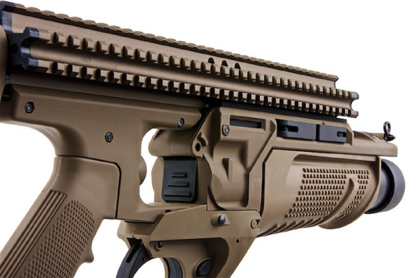 VFC MK13 MOD0 TAN Enhanced Grenade Launcher Airsoft Bombatar (Çöl Rengi-Deluxe Version)
