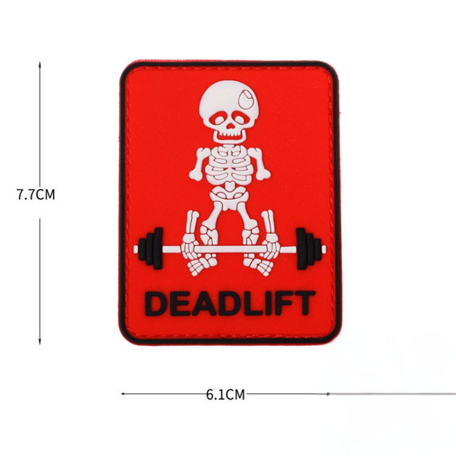 DA 3D PVC Patch DEADLIFT SKELETON - Kırmızı DA-NAS-204
