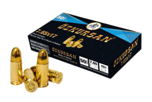 7.65mm Browning ÖZKURSAN (FMJ-70 GRN) TABANCA FİŞEĞİ 1009