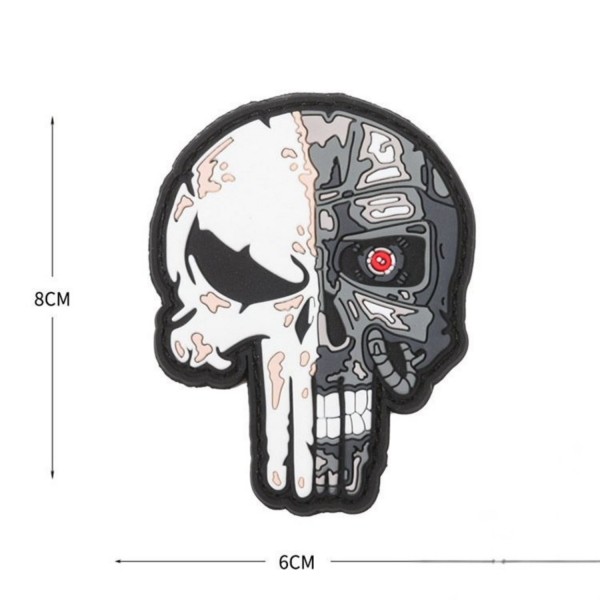 DA 3D PVC Patch TERMINATOR SKULL Kuru Kafa DA-NAS-226