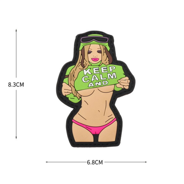 DA 3D VELCRO Patch KEEP CALM GIRL DA-NAS-193