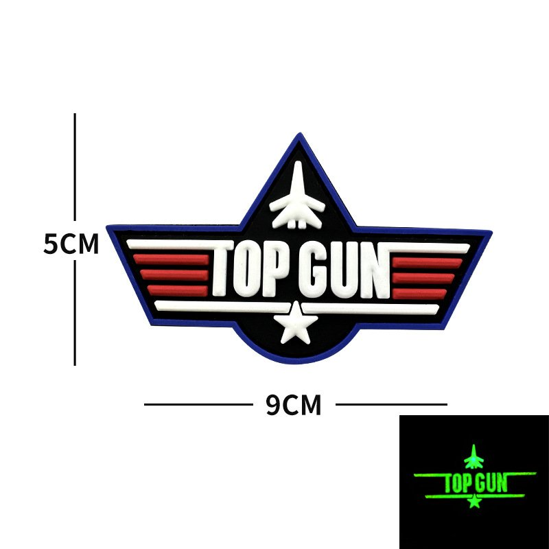 DA 3D PVC Patch TOP GUN PILOT Maverick FOSFORLU DA-NAS-234