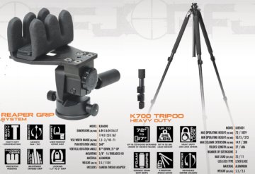 Kopfjager Reaper Grip Tutacaklı Profesyonel Atış Tripodu K700 AMT